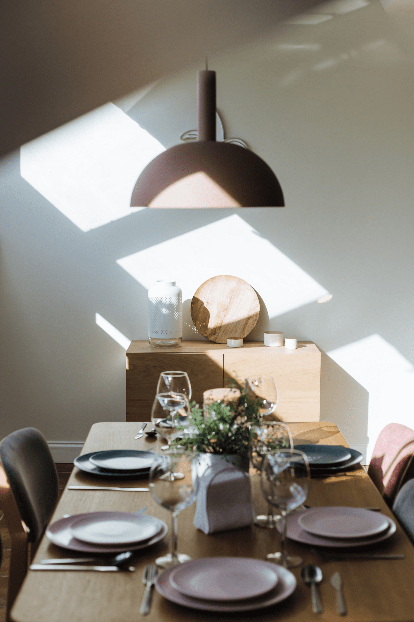 Dining area with skylight
